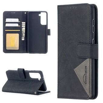 Geometric Texture Wallet Stand Leather Case for Samsung Galaxy S21 5G