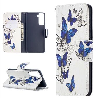 Pattern Printing Phone Cover Wallet Leather Case for Samsung Galaxy S21 5G