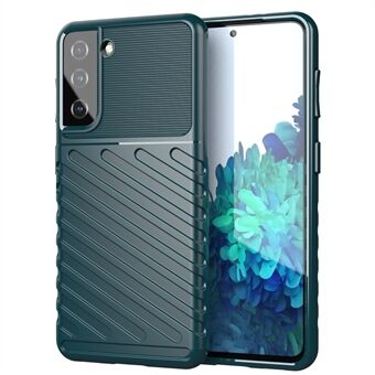 Thunder Series Soft TPU Twill Texture Design Phone Shell for Samsung Galaxy S21 5G