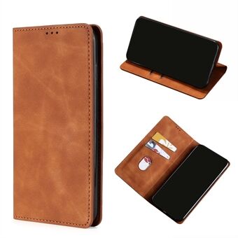 Strong Auto-absorbed Skin-touch Leather Case for Samsung Galaxy S21 5G