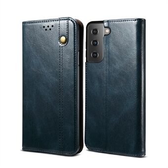 Waxy Crazy Horse Texture TPU + PU Leather Case Cover for Samsung Galaxy S21 5G