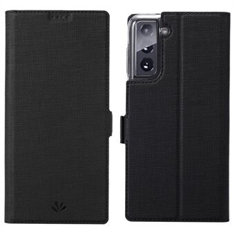 VILI DMK Leather Wallet Stand Magnetic Suction Style Cell Phone Cover for Samsung Galaxy S21 5G