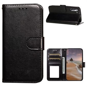 Dual-sided Magnetic Clasp Leather Case Wallet Stand Phone Shell for Samsung Galaxy S21 5G