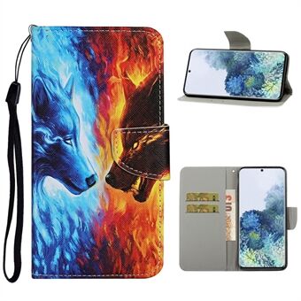 Pattern Printing Flip Leather Wallet Protective Case for Samsung Galaxy S21 5G