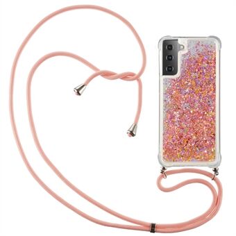 Quicksand TPU Phone Case with Hanging Rope for Samsung Galaxy S21 5G