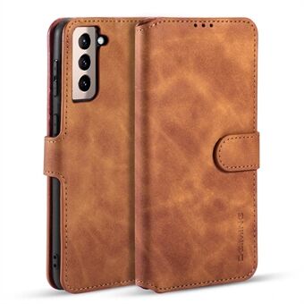 DG.MING Retro Style Leather Wallet Case for Samsung Galaxy S21 5G Stand Cover