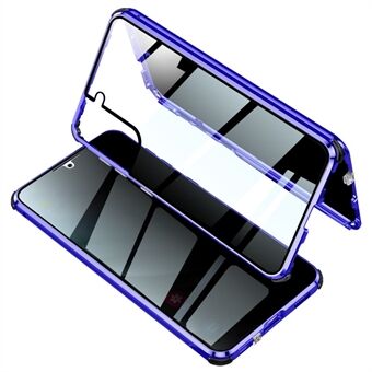 Lock Installation Metal Frame + Double Side Tempered Glass Anti-peep Phone Case for Samsung Galaxy S21 4G/5G