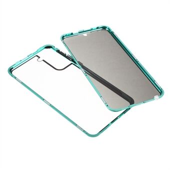 Lock Installation Metal Frame + Double Side Tempered Glass Full Protection Anti-spy Phone Case for Samsung Galaxy S21 4G/5G