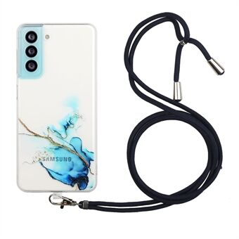 Marble Pattern Adjustable Lanyard Design Flexible TPU Case for Samsung Galaxy S21 5G