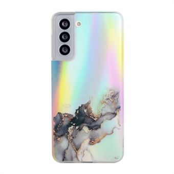 Shiny Colorful Laser Marble Pattern Flexible TPU Aurora Case for Samsung Galaxy S21 5G