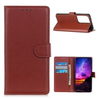 Litchi Texture Wallet Stand Leather Protective Case for Samsung Galaxy S21 Ultra 5G