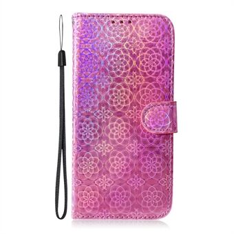 Flower Pattern Leather Stand Wallet Case for Samsung Galaxy S21 Ultra 5G