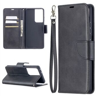 Solid Color PU Leather Phone Case for Samsung Galaxy S21 Ultra 5G