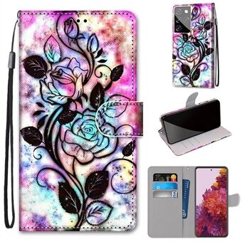 Wallet Stand Design Pattern Printing Leather Phone Cover for Samsung Galaxy S21 Ultra 5G