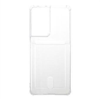 Anti-Drop TPU Phone Case Shell with Card Slot for Samsung Galaxy S21 Ultra 5G