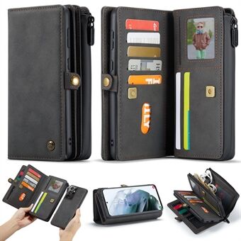 CASEME 018 Series Leather Detachable 2-in-1 Wallet Case for Samsung Galaxy S21 Ultra 5G Cover