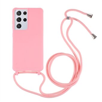 Soft TPU Case with Hanging Rope for Samsung Galaxy S21 Ultra 5G