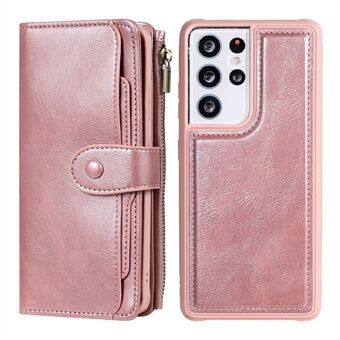 Retro Style Multi-functional Wallet Leather Phone Stand Case Cover Shell for Samsung Galaxy S21 Ultra 5G