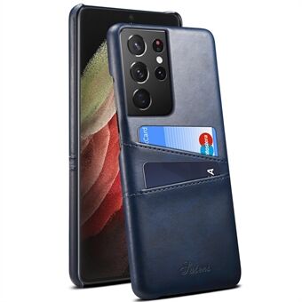 SUTENI Card Slots Design Well-protected Anti-drop PC+PU Leather Phone Case Shell for Samsung Galaxy S21 Ultra 5G