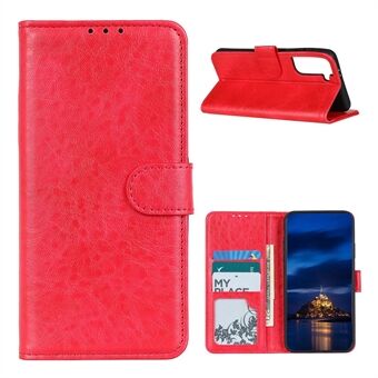 Crazy Horse Wallet Stand Leather Folio Cover for Samsung Galaxy S21 Plus