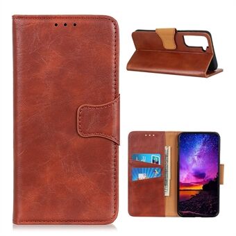 Crazy Horse Skin Split Leather Phone Cover Shell for Samsung Galaxy S21 Plus 5G