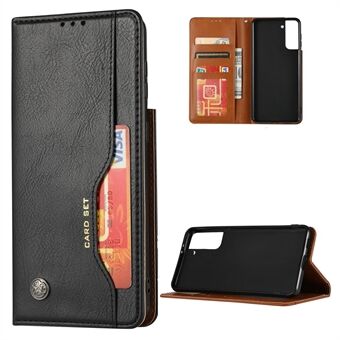 Auto-absorbed Leather Wallet Phone Case for Samsung Galaxy S21+ 5G