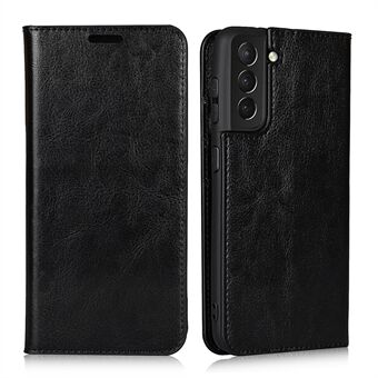 Crazy Horse Texture Genuine Leather Phone Case for Samsung Galaxy S21+ 5G