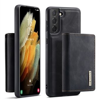 DG.MING M1 Series Detachable 2 in 1 Magnetic Wallet Design Leather Coated TPU + PC Case with Kickstand for Samsung Galaxy S21+ 5G