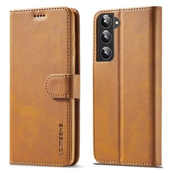 LC.IMEEKE Textured Wallet PU Leather Flip Folio Stand Case Fully Wrapped Phone Case Cover for Samsung Galaxy S21+ 5G