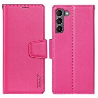 HANMAN Mill Series Wallet Phone Case for Samsung Galaxy S21+ 5G Anti-scratch Folio Flip Cover PU Leather Phone Case