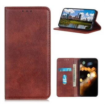 Litchi Texture Magnetic Suction Split Leather Wallet Case for Samsung Galaxy A32 5G