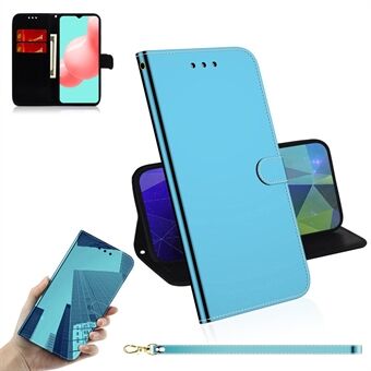 Mirror-like Surface Wallet Stand Leather Case for Samsung Galaxy A32 5G