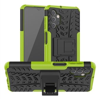 Foldable Kickstand for Samsung Galaxy A32 5G Cool Tyre PC + TPU Hybrid Shell Case