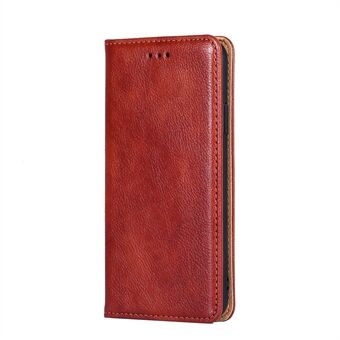 Auto-Magnetic Plain Leather Phone Case for Samsung Galaxy A32 5G Wallet Stand Design Phone Cover