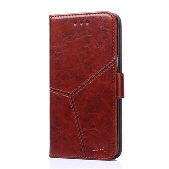 Geometric Splicing Leather Phone Cover for Samsung Galaxy A32 5G Wallet Stand Design Case