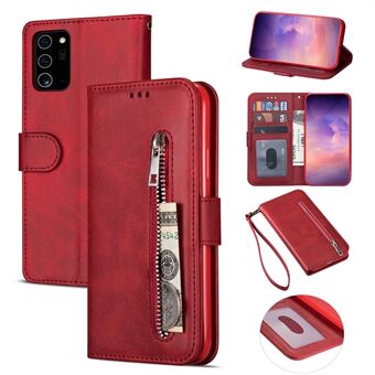 Zipper Pocket Leather Stand Case with Card Slots for Samsung Galaxy A32 5G/M32 5G