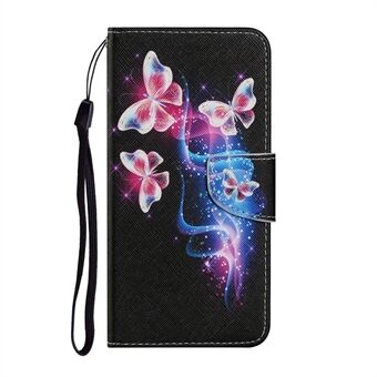 Pattern Printing Design PU Leather Wallet Phone Stand Case with Strap for Samsung Galaxy A32 5G/M32 5G