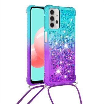 Shockproof Gradient Quicksand with Hanging Rope for Samsung Galaxy A32 5G/M32 5G