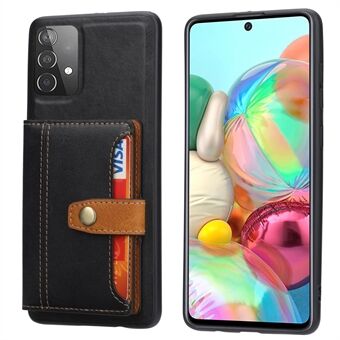 PU Leather Coated TPU Case [Card Slots] [Kickstand] for Samsung Galaxy A32 5G