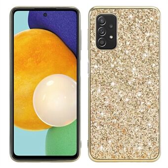 Shiny Sequins Design Plated TPU Frame + PC Drop-Resistant Hybrid Shell Case for Samsung Galaxy A32 5G