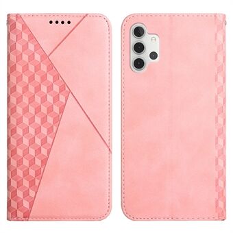 Anti-fall Geometric Pattern Magnetic Leather Phone Case Stand Wallet Cover for Samsung Galaxy A32 5G