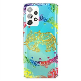 Shock-absorbing Mandala Pattern Printing TPU Phone Case Back Cover for Samsung Galaxy A32 5G