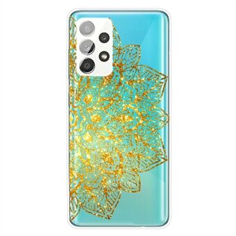 Shock-absorbing Mandala Pattern Printing TPU Phone Case Back Cover for Samsung Galaxy A32 5G