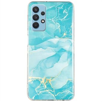 For Samsung Galaxy A32 5G/Galaxy M32 5G IMD Marble Pattern Soft TPU Case Phone Drop-proof Back Cover