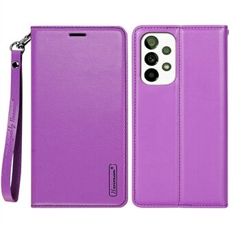 HANMAN Minor Series for Samsung Galaxy A32 5G Drop-proof Cell Phone Cover Flip Leather Wallet Case with Stand