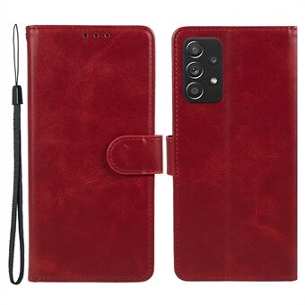 For Samsung Galaxy A32 5G / M32 5G Phone Leather Case Calf Texture Wallet Stand Phone Cover