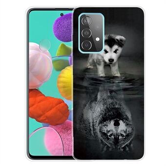 Animals Pattern Printing TPU Phone Protective Cover Case for Samsung Galaxy A52 4G/5G / A52s 5G