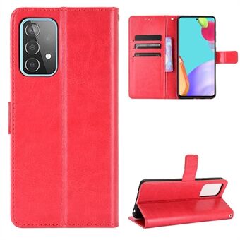 Full Protection Crazy Horse Texture Leather Shell with Wallet and Stand for Samsung Galaxy A52 4G/5G / A52s 5G