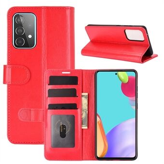 Wallet Stand Design Crazy Horse Texture Case for Samsung Galaxy A52 4G/5G / A52s 5G Leather Shell