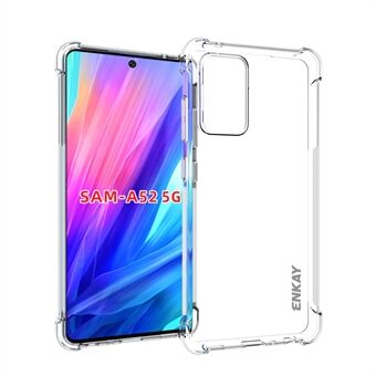 ENKAY HAT PRINCE Shockproof Clear TPU Case for Samsung Galaxy A52 4G / 5G / A52s 5G Anti-slip Protective Cover